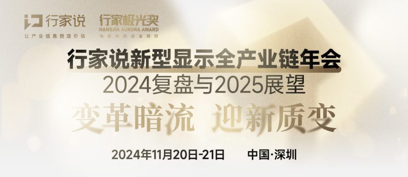 行家说新型显示全产业链年会-2024复盘与2025展望