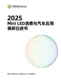 2025Mini LED 消费与汽车应用调研白皮书