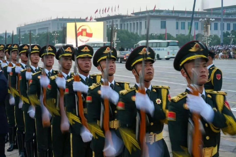 九三纪念活动中的LED大屏