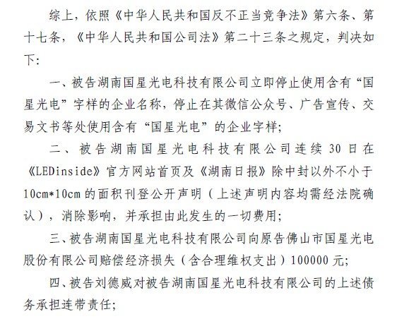 再传捷报！国星光电连获两起不正当竞争维权终审胜诉